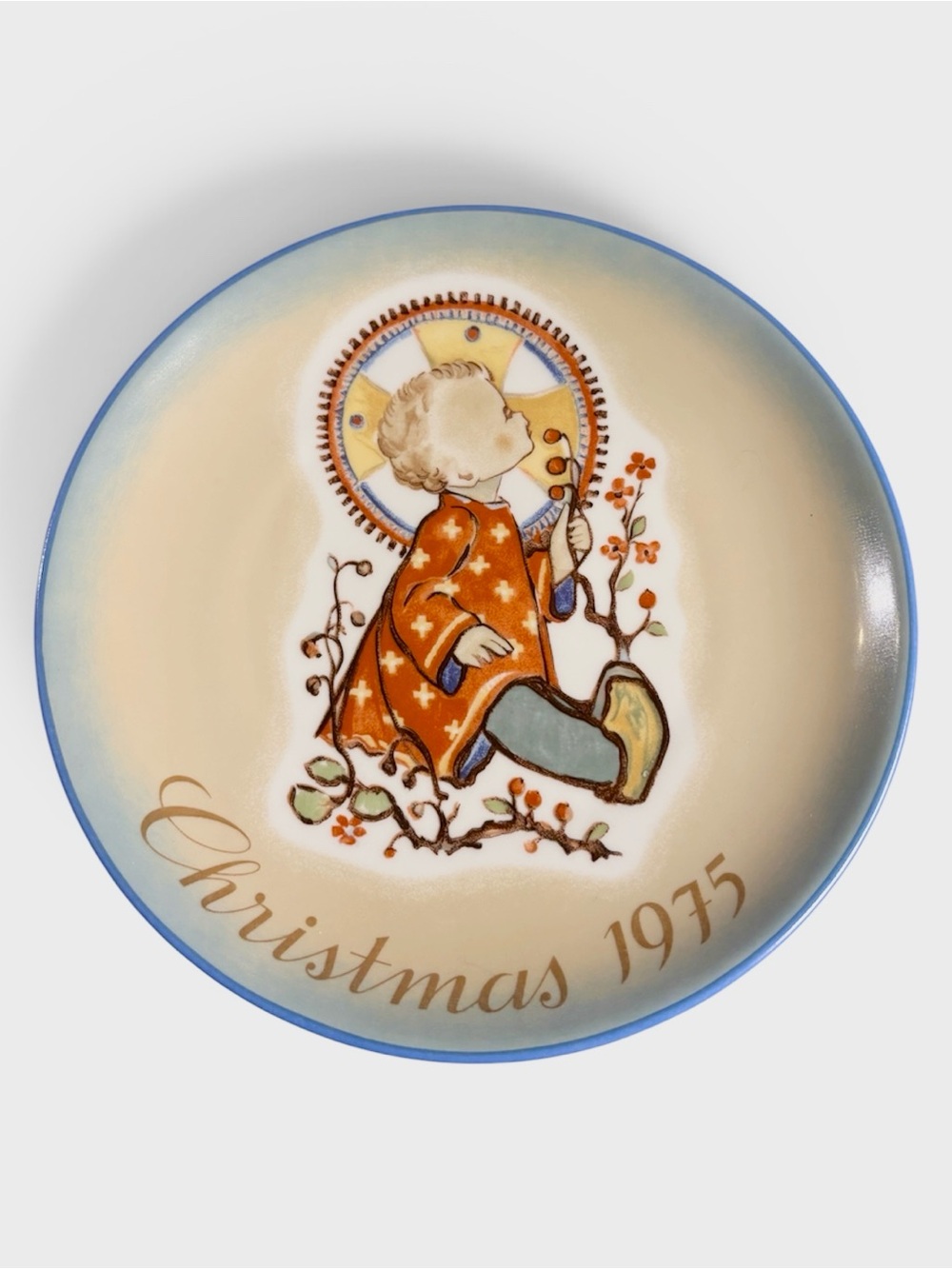 Vintage 1975 Schmid Christmas Plate by Berta Hummel "Christmas Child”